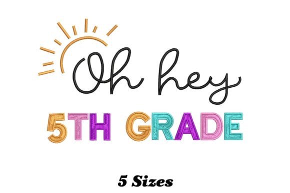 Celebrating the Delightful 5th Grade Teacher with Whimsical Embroidery