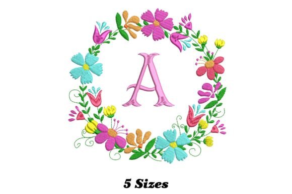 Flower Alphabet Letter A: The Art of Embroidered Floral Typography