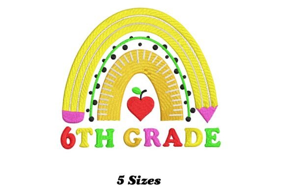 Injecting Whimsy: The Versatility of the Lovely 6th Grade Rainbow Embroidery Design