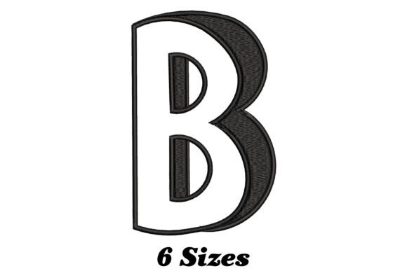 Stylish Alphabet Letter B: Elevating Textile Design with Whimsical Embroidery
