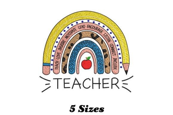 Teacher Rainbow: Elevating Textile Design with Whimsy and Professional Precision