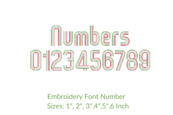Wox Font Numbers: Precision for Embroidery Designs